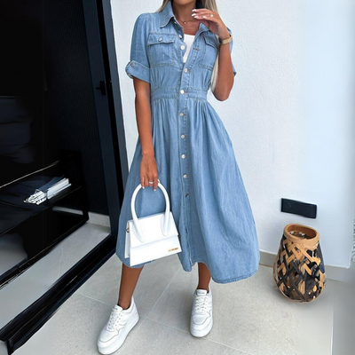 Celine - Elegante Jeansjurk