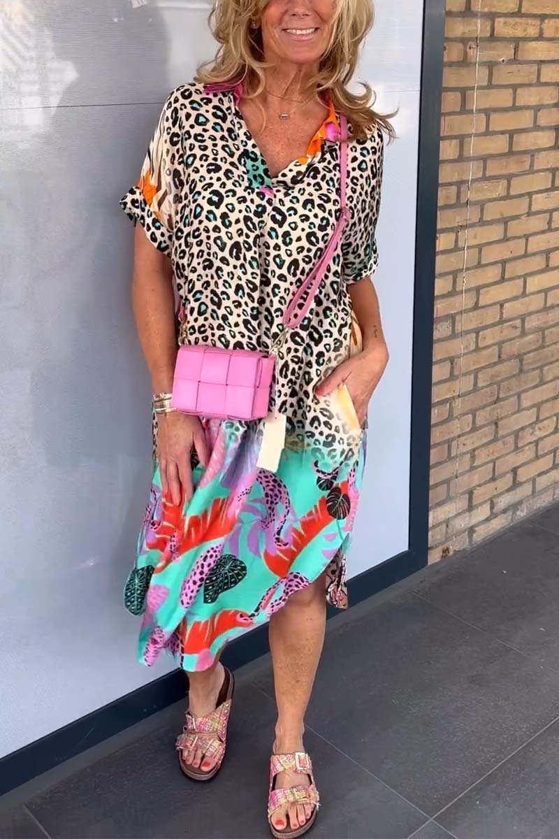 Isabel - Casual Luipaard Jurk