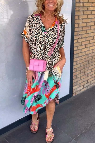 Isabel - Casual Luipaard Jurk
