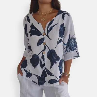Kim - Elegante Bloemige Blouse