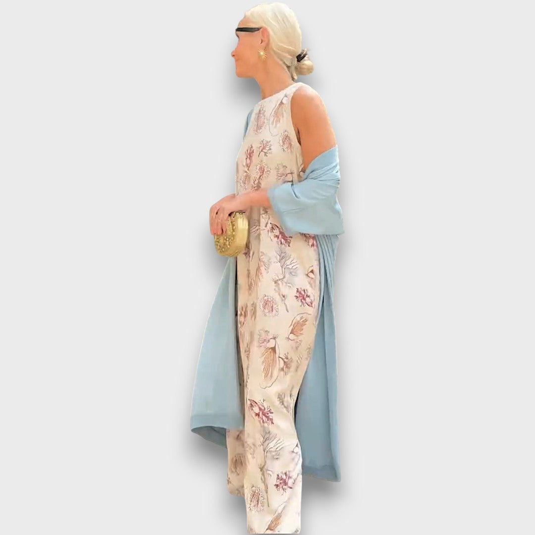 Elveria - Maxi jurk met cardigan