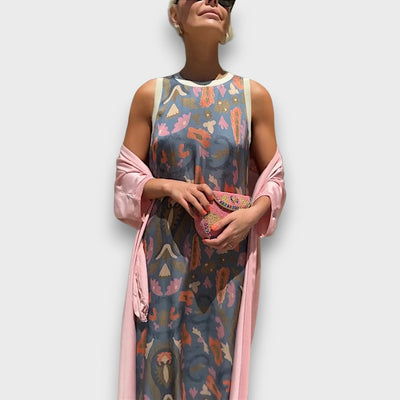 Elveria - Maxi jurk met cardigan