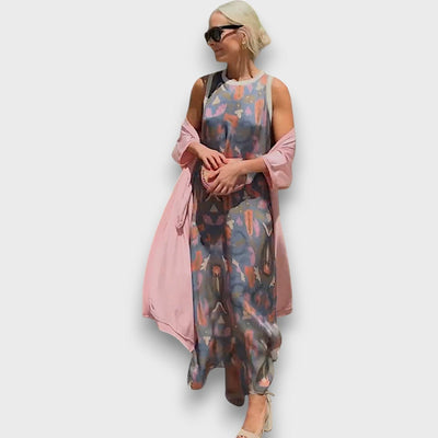 Elveria - Maxi jurk met cardigan