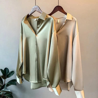 Margot - Elegante Satijnen Blouse