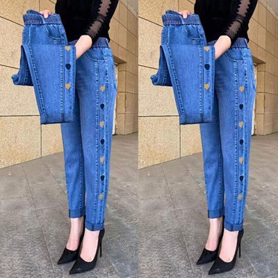 Soraya - Elastische Jeans met Borduurwerk