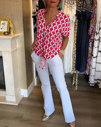 Elena - Casual Geprinte Top