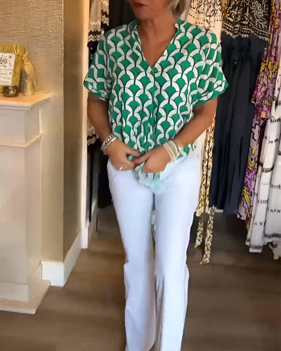 Elena - Casual Geprinte Top