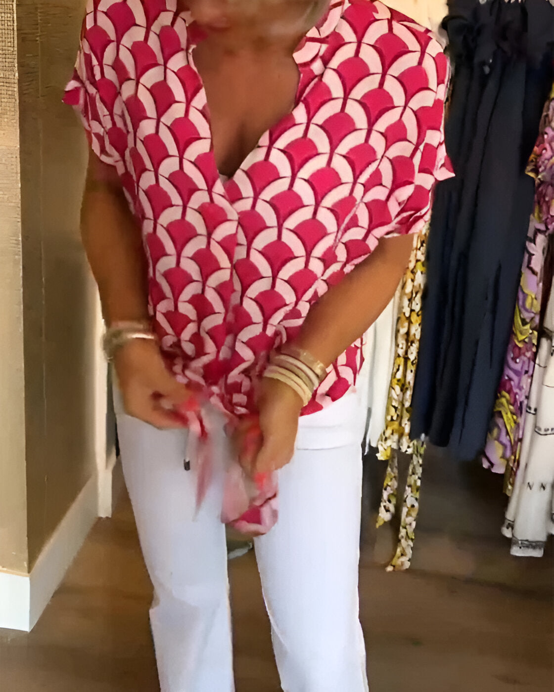 Elena - Casual Geprinte Top