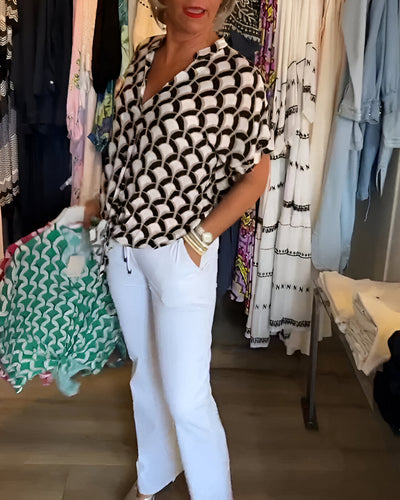Elena - Casual Geprinte Top